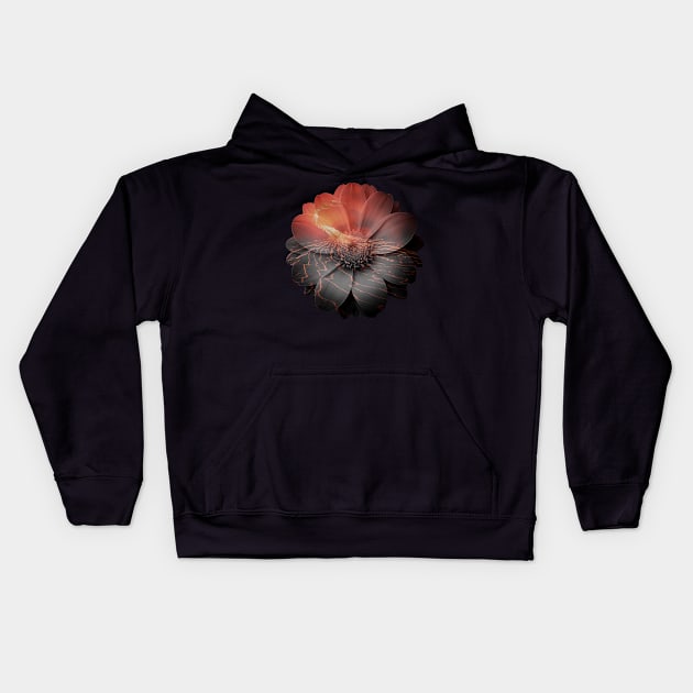 Lava Flower Kids Hoodie by Geomhectic